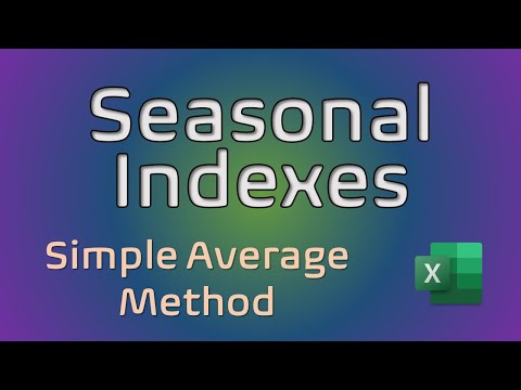 Calculating Seasonal Indexes (without trend) in Excel | Forecasting