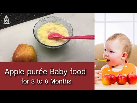 Baby food for 3 to 6 months old | Apple purée | Recipe