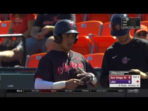 SDSU BASEBALL: LSU 6, AZTECS 4 (NCAA CORVALLIS REGIONAL) - 6/1/18