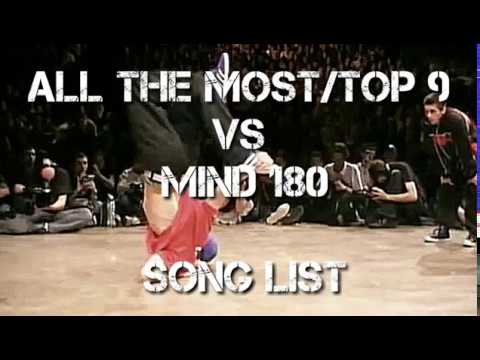 ALL THE MOST/TOP 9 VS MIND 180 | SONG LIST