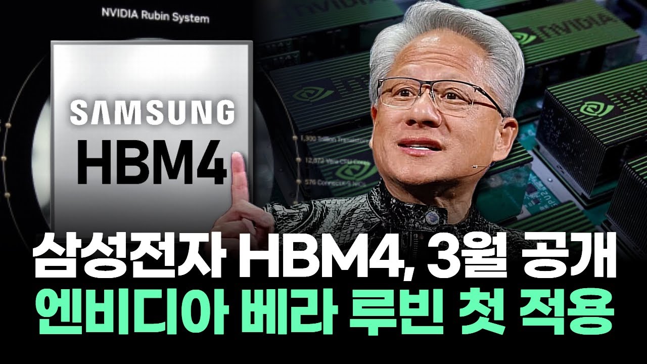 삼성전자 HBM4, 3월 공개...엔비디아 베라 루빈 첫 적용