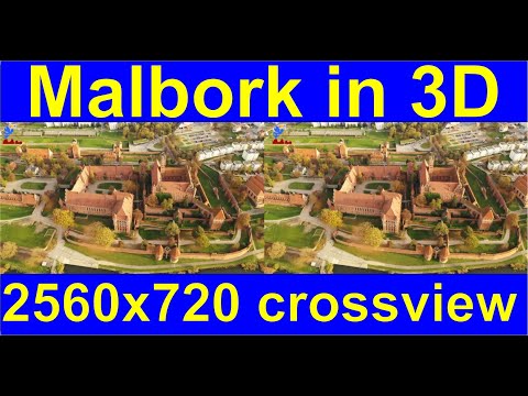 Malbork Castle, Poland in 3D cross-view "by angel's eyes - iXYt" as VR or TR