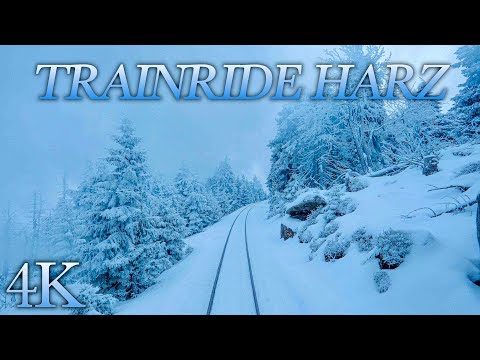 Fahrt mit der Brockenbahn 🚂  von Wernigerode hoch auf den Brocken | Winterwunderland Harz ❄️ ASMR 4K