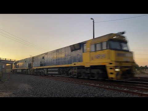 2PM5 Pacific National freight with NR99 and NR13 speeding through Gheringhap to Melbourne 13/3/2025