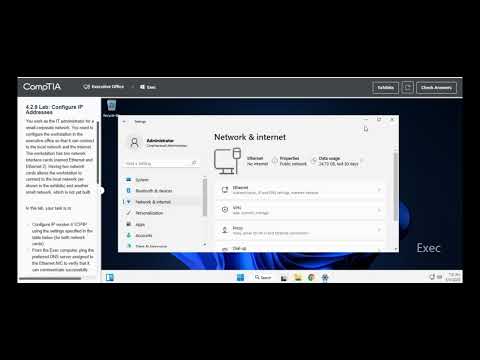Testout | Network + | 4.2.9 Lab: Configure IP Addresses