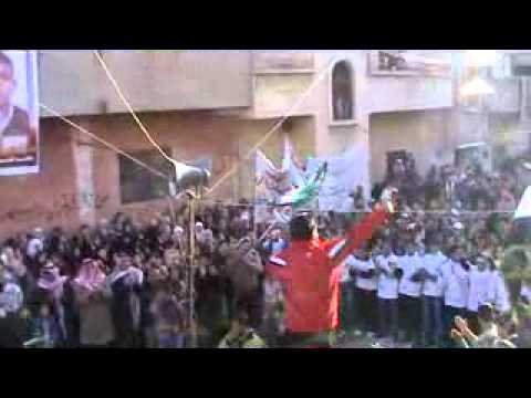 مظاهرة في حي بابا عمرو في مدينة حمص في سبت "الغضب لحمص"