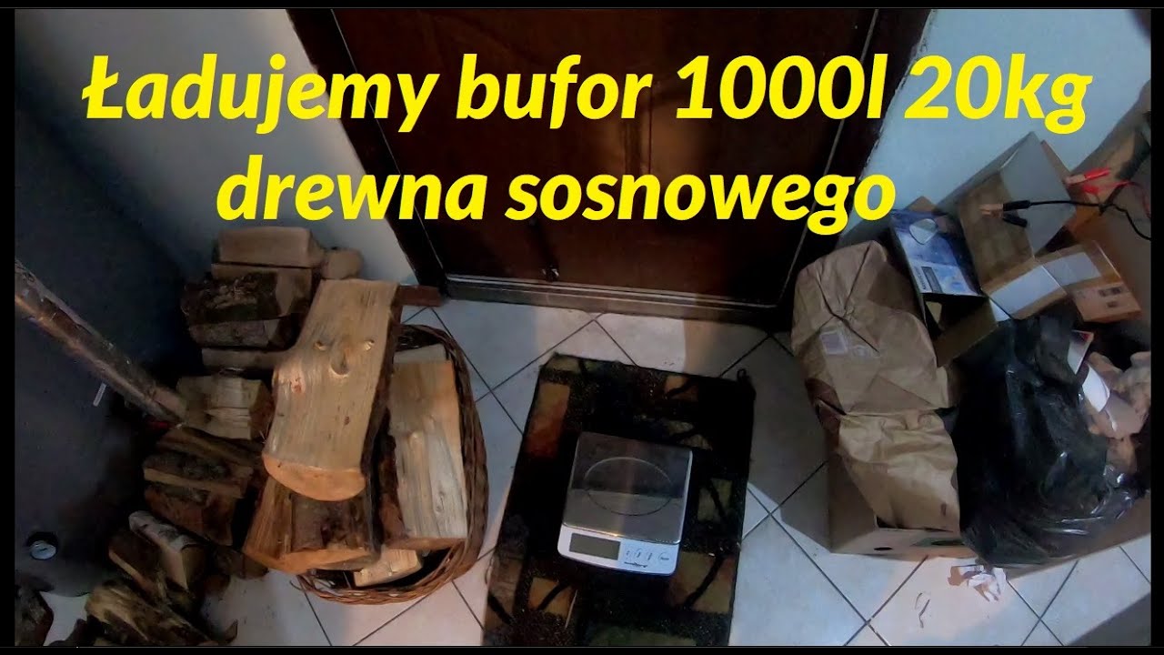 Atmos + 20kg drewna sosnowego do zagrzania 1000l + 200l buforów.