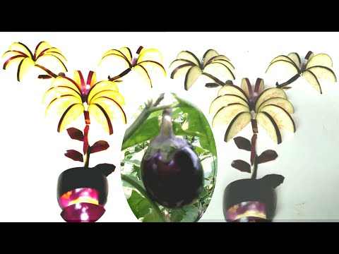 How to make flower from branjal