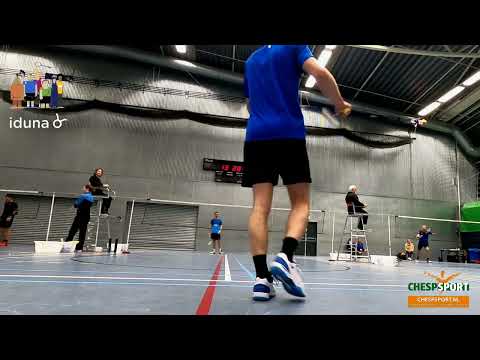 Badminton Nederland BC Iduna 1 - BC Mariken 1 - mens singles 1