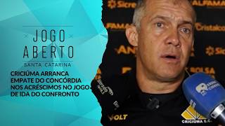 Criciúma arranca empate do Concórdia nos acréscimos no jogo de ida do confronto - Jogo Aberto SC