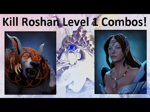 Dota 2 kill Roshan lvl 1 Combos #7 - Mirana and Ursa