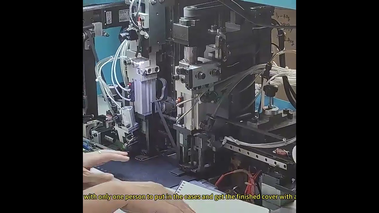 HX18 Semi Auto Notebook Elastic Band Fixing Machine #bookbinding #postpress #printfinishing #factory