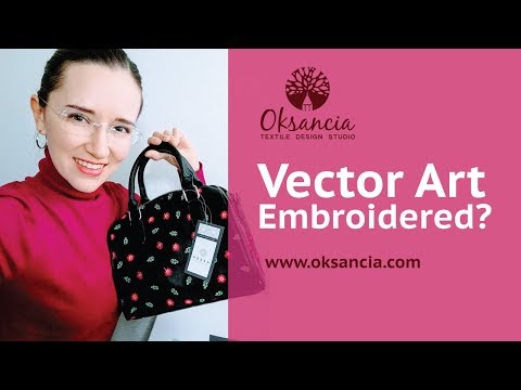 How vector pattern artwork looks embroidered. Hessa Bags client freelance project case study