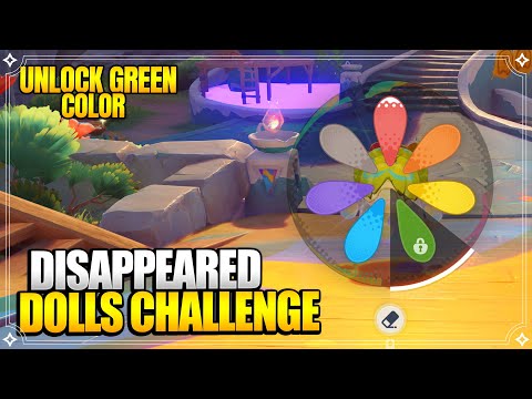 Disappeared Dolls Challenge + Unlock Green Color for Asha | World Quests & Puzzles |【Genshin Impact】