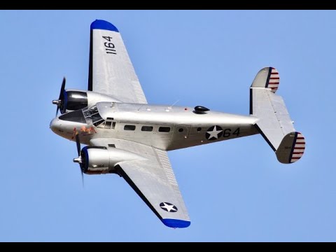BEECHCRAFT MODEL 18 TWIN DISPLAY AT THE VICTORY SHOW IN COSBY UK - 2018