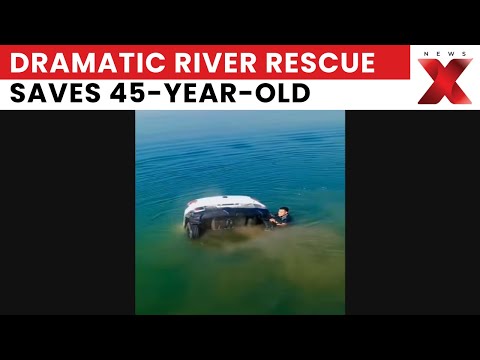 45-Year-Old Escapes Death As Vehicle Plunges Into Assam River | NewsX