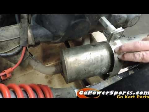 Replaceing a muffler on a 150cc GY6 go-kart.