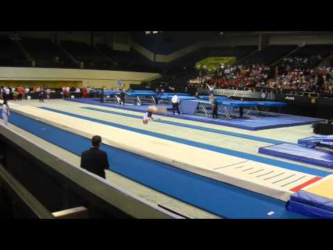 2014 Irina Silicheva RUS pass 1 Prelims 1516 Womens Tumbling World Age Group Champs USA