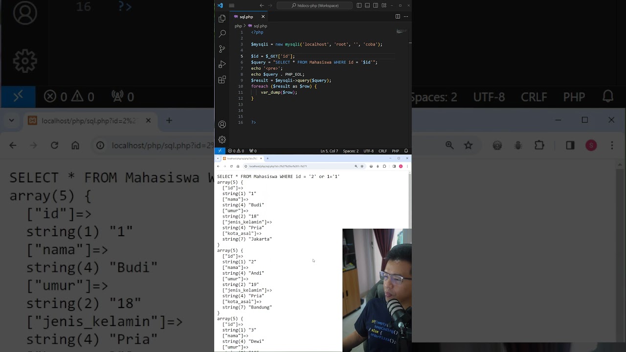 SQL Injection #part02 #skysen #coding #pemograman #php #sql #injection