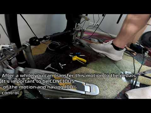 How to learn the anklemotion - doublebass - ankletechnique - Tama Speed Cobra - ACD direct drive