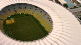 preview picture of video 'Aerial footage of Maracanã Soccer Stadium - Rio de Janeiro, Brazil.'