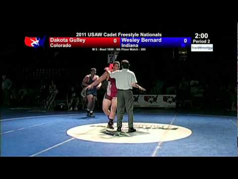 Cadet Freestyle 5th 285 - Wesley Bernard (IN) vs. Dakota Gulley (CO)