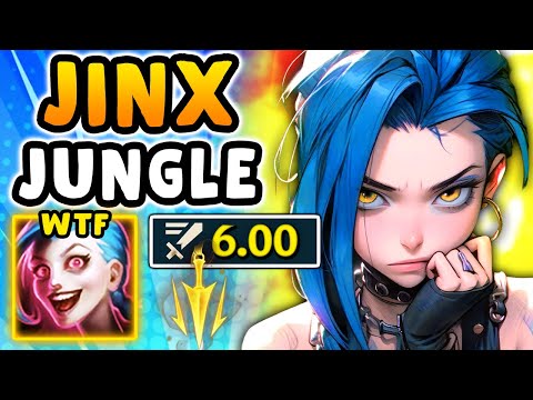 My 6.0 Attack Speed Jinx jungle build MELTS the entire enemy team in 1 second