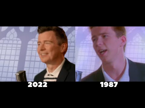 Rick Astley  Then and Now  1987 and 2022  "Never Gonna Give You Up" Side by Side comparison