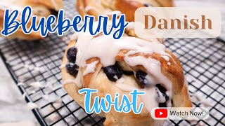 Blueberry Danish Twist with Galore Of Flavors | Brioche Bread Dessert