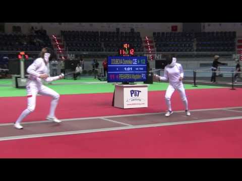 FENCING EUROPEAN CHAMPIONSHIPS EPEE TORUN 2016 T32 PIEKARSKA MAGDALENA POL VS DOUBOVA DOMINIKA CZE