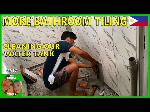FOREIGNER BUILDING A CHEAP HOUSE IN THE PHILIPPINES - BATHROOM TILING - THE GARCIA FAMILY