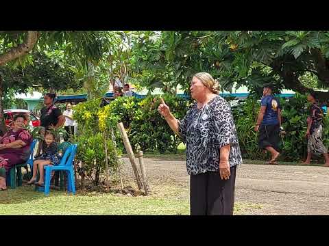 Sulaina ole mālō ile  taimi o faaaloaloga; mae'a ai Toe Sauniga;  atalii ia Juith Tofilau L. Fina'i.
