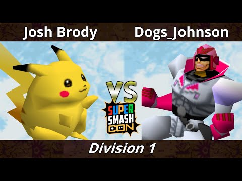 SSC 2022 Division 1 - Josh Brody (Pikachu) Vs. Dogs Johnson (Falcon) SSB64 Smash Bros Tournament