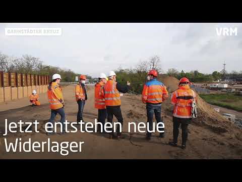 Erneuerungsarbeiten am Darmstädter Kreuz