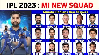 IPL 2023 Mumbai Indians Squad | MI All Retained & Realeased Players List | Mi 2023 New Players List