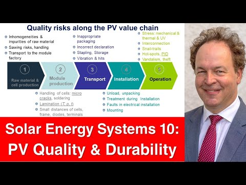 Solar Electric Energy Systems 10 - Quality of PV