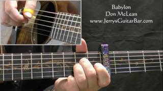How To Play Don McLean Babylon (intro only)