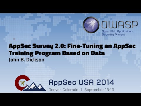 Image thumbnail for talk AppSec Survey 2.0 : FineTuning an AppSec Training Program Based on Data cut