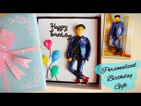DIY handmade gift idea/birthday personalized gift using clay/3d clay birthday card/clay art