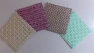 How to make 4 different stitch  plastic canvas ideas for coasters