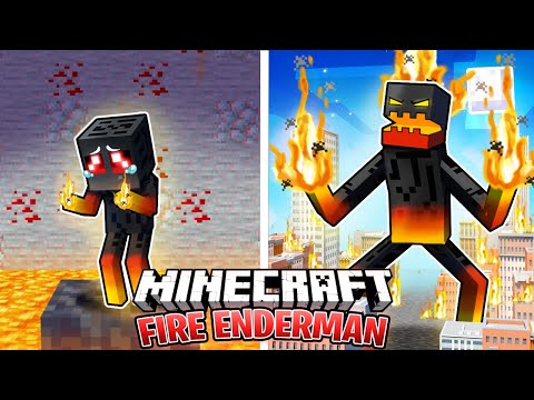 I Survived 100 Days as a FIRE ENDERMAN in HARDCORE Minecraft!