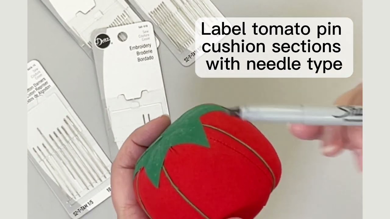 Tips & Tricks - Dritz Tomato Pin Cushion needle storage