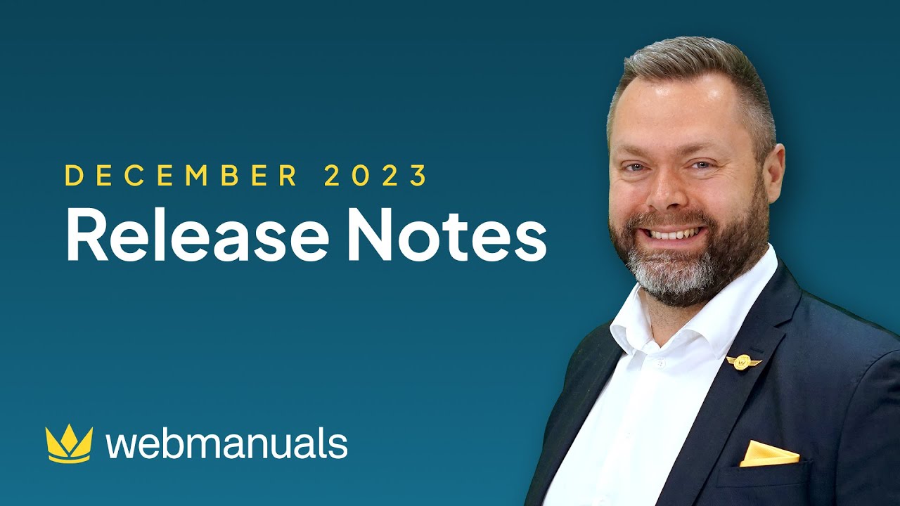 Release Notes - December 2023 | Web Manuals