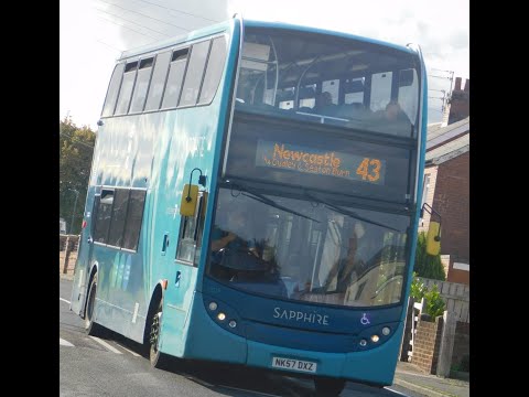 Front Seat View: Route 43 Cramlington - Morpeth 7504/NK57 DYA