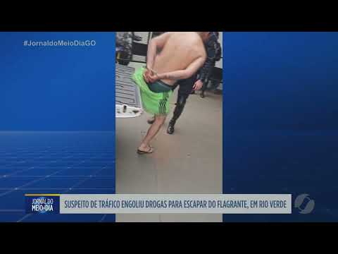 Suspeito de tráfico engoliu drogas para escapar do flagrante em Rio Verde