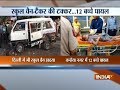 12 kids hurt as milk tanker hits school van in Delhi