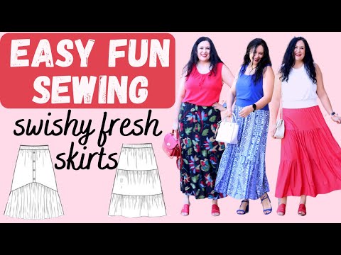 PULL UP fresh SWISHY skirts! 3 Caprice (Love Notions). Pockets, gathering, plackets & more!