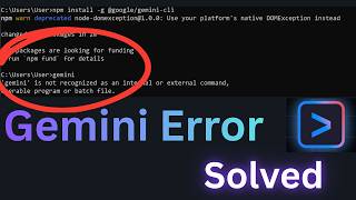 How to Fix Gemini CLI is Not Recognized Error in Windows ( Step by Step )