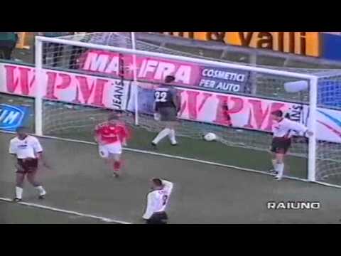 Serie A 1999-2000, day 21 Perugia - Roma 2-2 (Nakata, Montella, 2 Olive)
