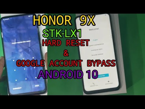 Honor 9x hard reset After Frp bypass//honor 9x google account remove Android 10 EMUI 10.0.0
